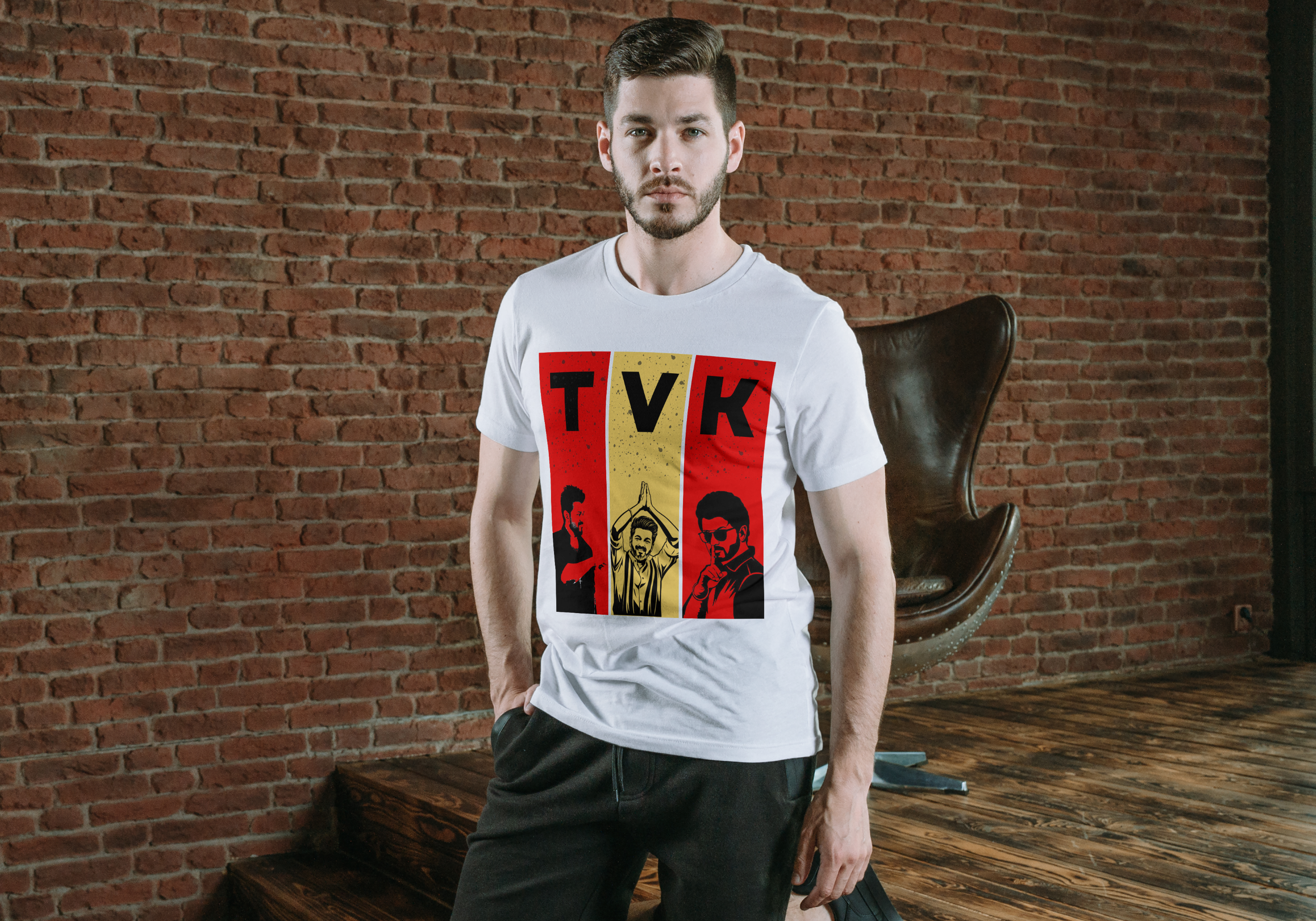 Unisex Standard Crew T-Shirt TVK Vijay